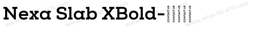 Nexa Slab XBold字体转换